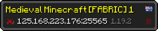 Userbar 320x64 in Minecraft-Stil für den Server 125.168.223.176:25565