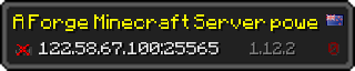 Userbar 320x64 in minecraft style for 122.58.67.100:25565