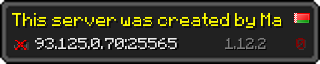 Userbar 320x64 in minecraft style for 93.125.0.70:25565