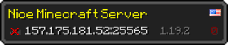 Userbar 320x64 in Minecraft-Stil für den Server 157.175.181.52:25565