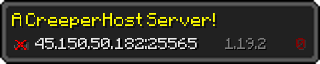 Userbar 320x64 in minecraft style for 45.150.50.182:25565