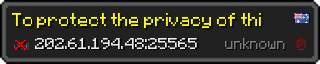 Userbar 320x64 in Minecraft-Stil für den Server 202.61.194.48:25565