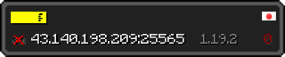 Userbar 320x64 in Minecraft-Stil für den Server 43.140.198.209:25565