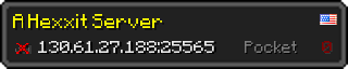 Userbar 320x64 in Minecraft-Stil für den Server 130.61.27.188:25565