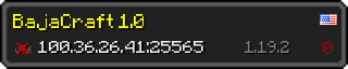 Userbar 320x64 in Minecraft-Stil für den Server 100.36.26.41:25565