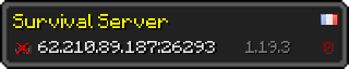 Userbar 320x64 in minecraft style for 62.210.89.187:26293