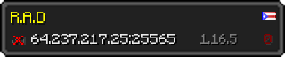 Userbar 320x64 in Minecraft-Stil für den Server 64.237.217.25:25565