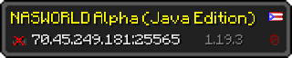 Userbar 320x64 in Minecraft-Stil für den Server 70.45.249.181:25565