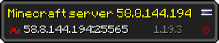 Userbar 320x64 in minecraft style for 58.8.144.194:25565