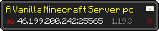 Userbar 320x64 in minecraft style for 46.199.200.242:25565