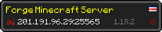 Userbar 320x64 in Minecraft-Stil für den Server 201.191.96.29:25565