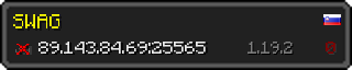 Userbar 320x64 in minecraft style for 89.143.84.69:25565