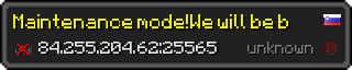 Userbar 320x64 in Minecraft-Stil für den Server 84.255.204.62:25565