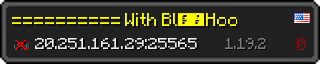 Userbar 320x64 in Minecraft-Stil für den Server 20.251.161.29:25565