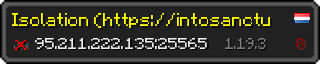 Userbar 320x64 in minecraft style for 95.211.222.135:25565