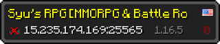 Userbar 320x64 in Minecraft-Stil für den Server 15.235.174.169:25565