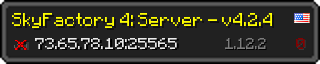 Userbar 320x64 in minecraft style for 73.65.78.10:25565