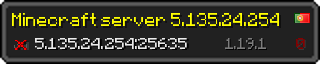 Userbar 320x64 in minecraft style for 5.135.24.254:25635