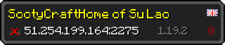 Userbar 320x64 in Minecraft-Stil für den Server 51.254.199.164:2275