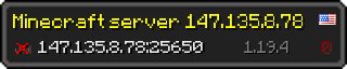 Юзербар 320x64 в стиле майнкрафт для сервера 147.135.8.78:25650
