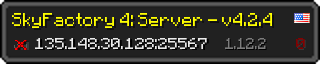 Userbar 320x64 in Minecraft-Stil für den Server 135.148.30.128:25567