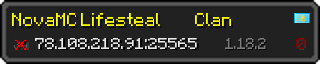 Userbar 320x64 in minecraft style for 78.108.218.91:25565