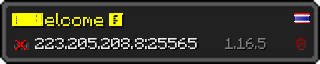 Userbar 320x64 in minecraft style for 223.205.208.8:25565