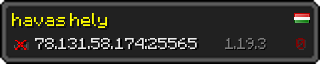 Userbar 320x64 in Minecraft-Stil für den Server 78.131.58.174:25565