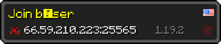 Userbar 320x64 in minecraft style for 66.59.210.223:25565