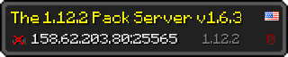 Userbar 320x64 in minecraft style for 158.62.203.80:25565