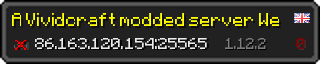 Userbar 320x64 in Minecraft-Stil für den Server 86.163.120.154:25565