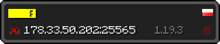 Юзербар 320x64 в стиле майнкрафт для сервера 178.33.50.202:25565
