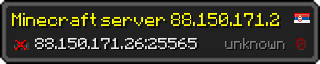 Userbar 320x64 in minecraft style for 88.150.171.26:25565