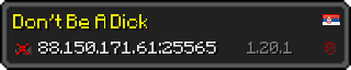 Userbar 320x64 in Minecraft-Stil für den Server 88.150.171.61:25565