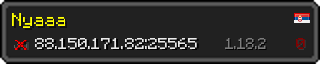 Userbar 320x64 in Minecraft-Stil für den Server 88.150.171.82:25565