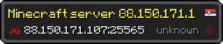 Userbar 320x64 in Minecraft-Stil für den Server 88.150.171.107:25565