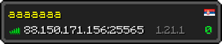 Userbar 320x64 in minecraft style for 88.150.171.156:25565