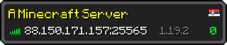 Userbar 320x64 in minecraft style for 88.150.171.157:25565