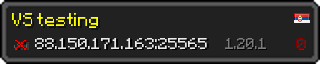 Userbar 320x64 in minecraft style for 88.150.171.163:25565