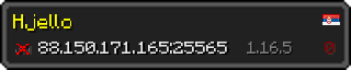 Userbar 320x64 in minecraft style for 88.150.171.165:25565