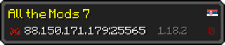 Userbar 320x64 in minecraft style for 88.150.171.179:25565