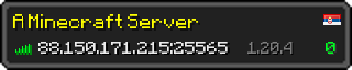 Userbar 320x64 in minecraft style for 88.150.171.215:25565