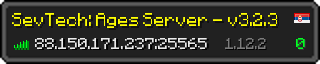 Userbar 320x64 in minecraft style for 88.150.171.237:25565