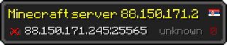 Userbar 320x64 in Minecraft-Stil für den Server 88.150.171.245:25565