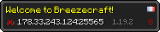 Userbar 320x64 in minecraft style for 178.33.243.124:25565