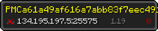 Userbar 320x64 in minecraft style for 134.195.197.5:25575