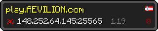 Userbar 320x64 in minecraft style for 148.252.64.145:25565