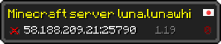 Userbar 320x64 in minecraft style for 58.188.209.21:25790