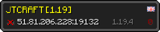 Userbar 320x64 in Minecraft-Stil für den Server 51.81.206.228:19132