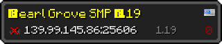 Userbar 320x64 in Minecraft-Stil für den Server 139.99.145.86:25606